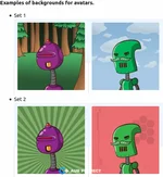 Examples of backgrounds for avatars.webp